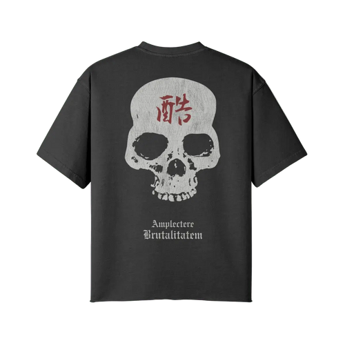 Amplectere Brutalitatem | Oversized Raw Hem Heavyweight Tee - Pajer Hockey
