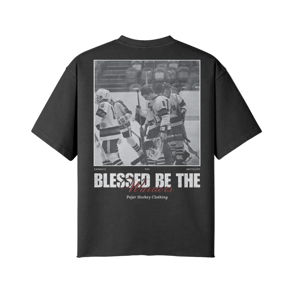 Blessed Be The Warriors Hockey | Heavyweight Oversized Tee - Pajer Hockey