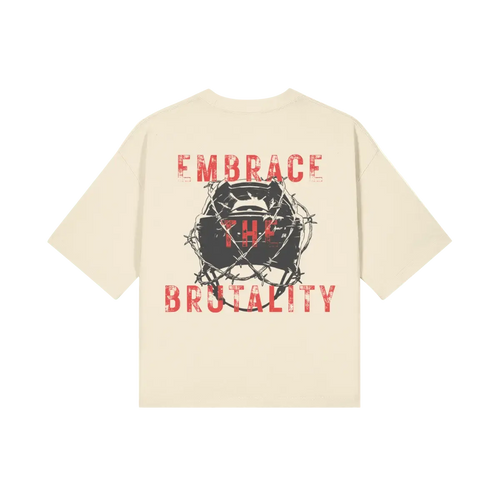 Embrace the Brutality | Oversized Boxy Heavyweight Tee - Pajer Hockey