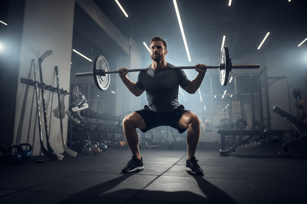 Hockey Player Workout Routine — Full Exercises, Sets & Reps for Arms, Chest, Back & Legs - Pajer Hockey