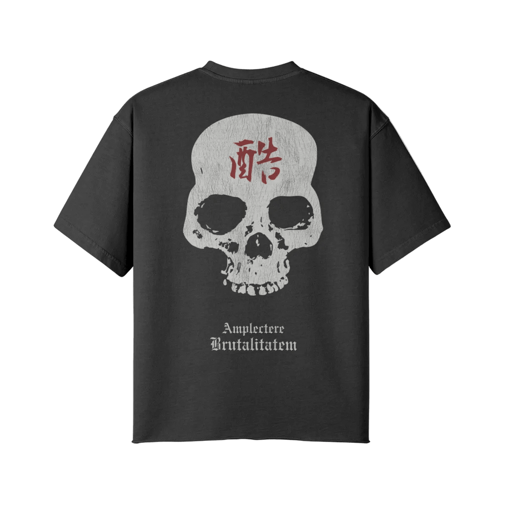 Amplectere Brutalitatem | Oversized Raw Hem Heavyweight Tee - Pajer Hockey