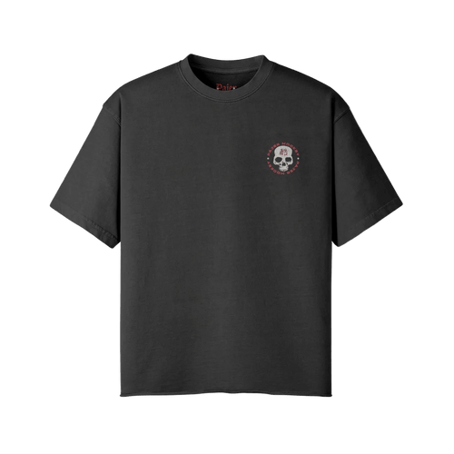 Amplectere Brutalitatem | Oversized Raw Hem Heavyweight Tee - Pajer Hockey
