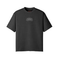 Brutality Skull | Oversized Raw Hem Heavyweight Tee - Pajer Hockey