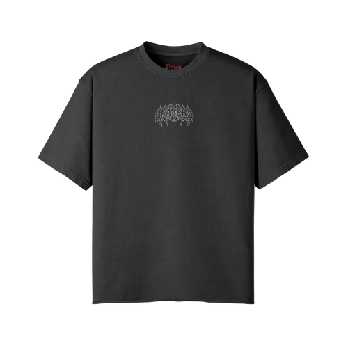Brutality Skull | Oversized Raw Hem Heavyweight Tee - Pajer Hockey