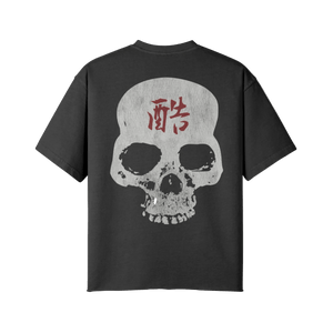 Brutality Skull | Oversized Raw Hem Heavyweight Tee