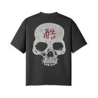Brutality Skull | Oversized Raw Hem Heavyweight Tee - Pajer Hockey