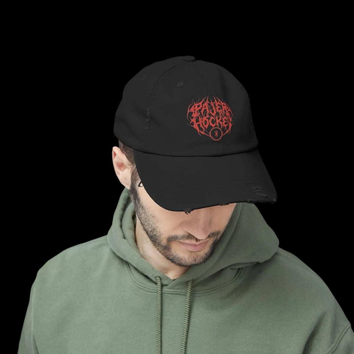 Brutally Basic Distressed Black Cap - Pajer Hockey