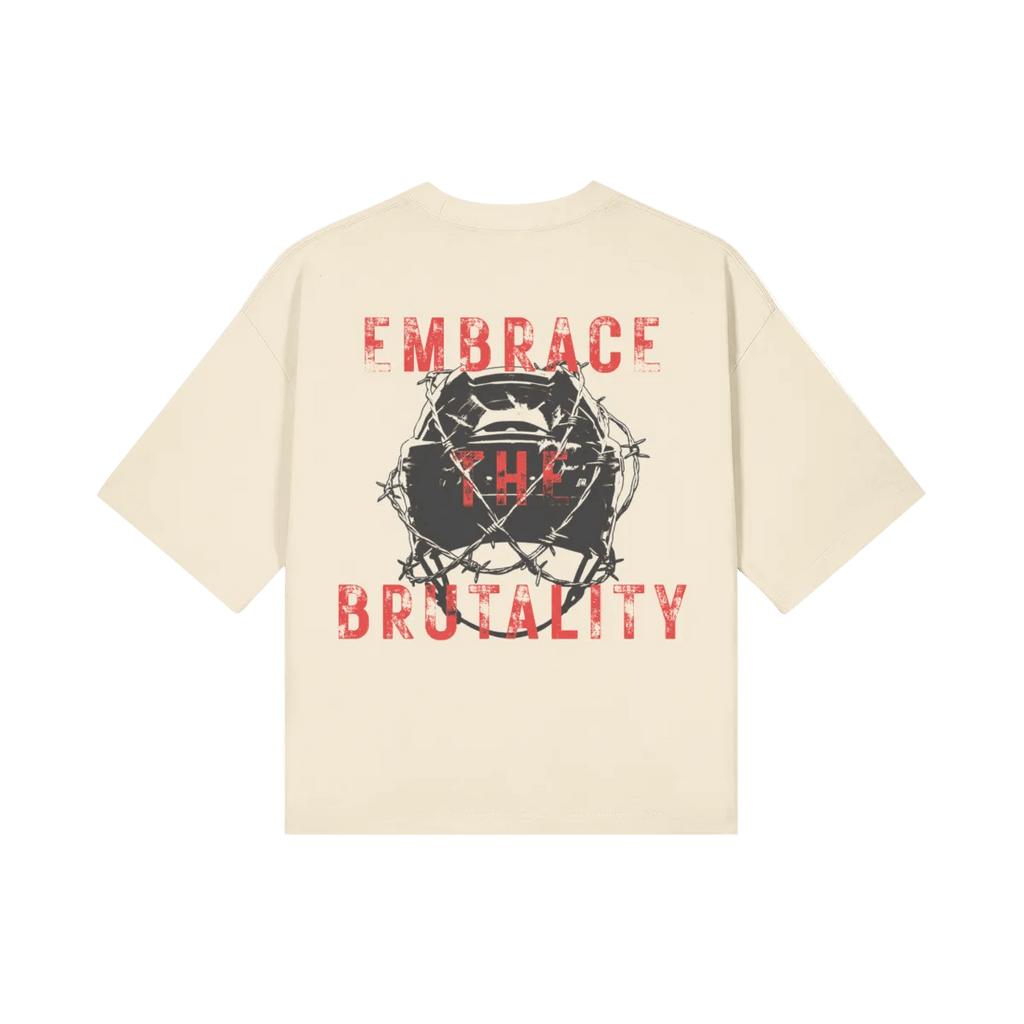 Embrace the Brutality | Oversized Boxy Heavyweight Tee - Pajer Hockey
