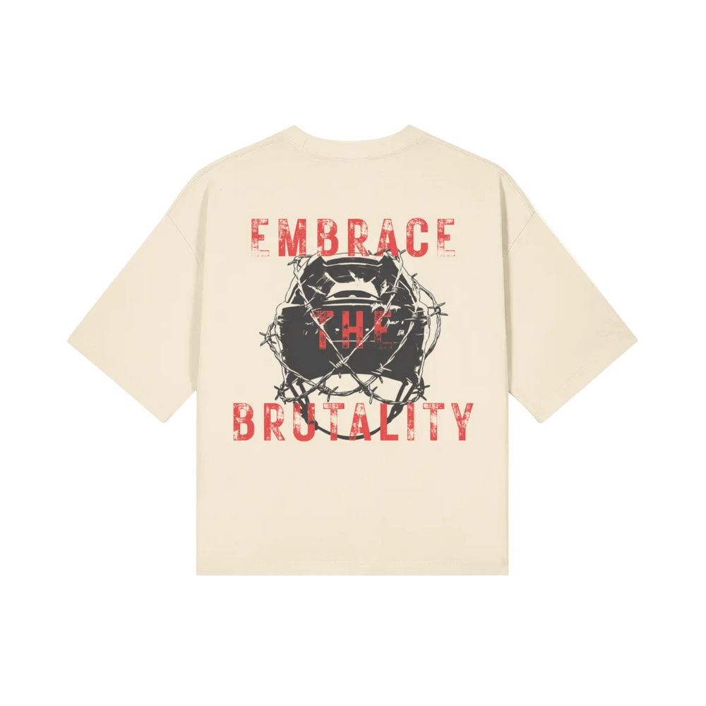 Embrace the Brutality | Oversized Boxy Heavyweight Tee - Pajer Hockey