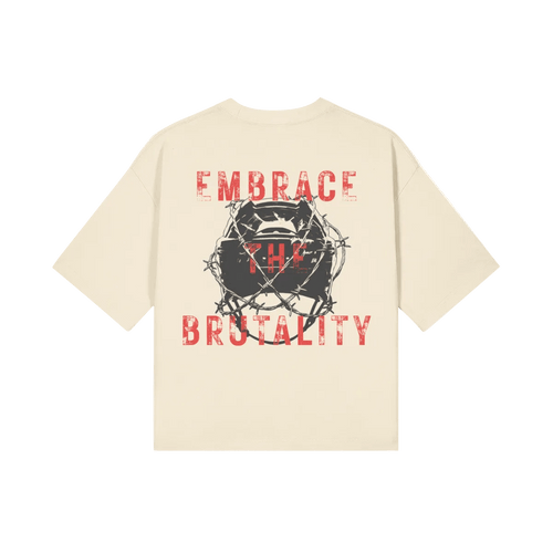 Embrace the Brutality | Oversized Boxy Heavyweight Tee - Pajer Hockey