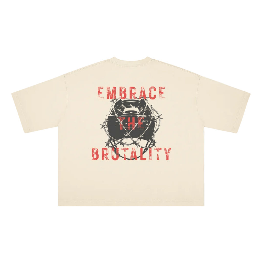 Embrace the Brutality | Oversized Boxy Heavyweight Tee - Pajer Hockey