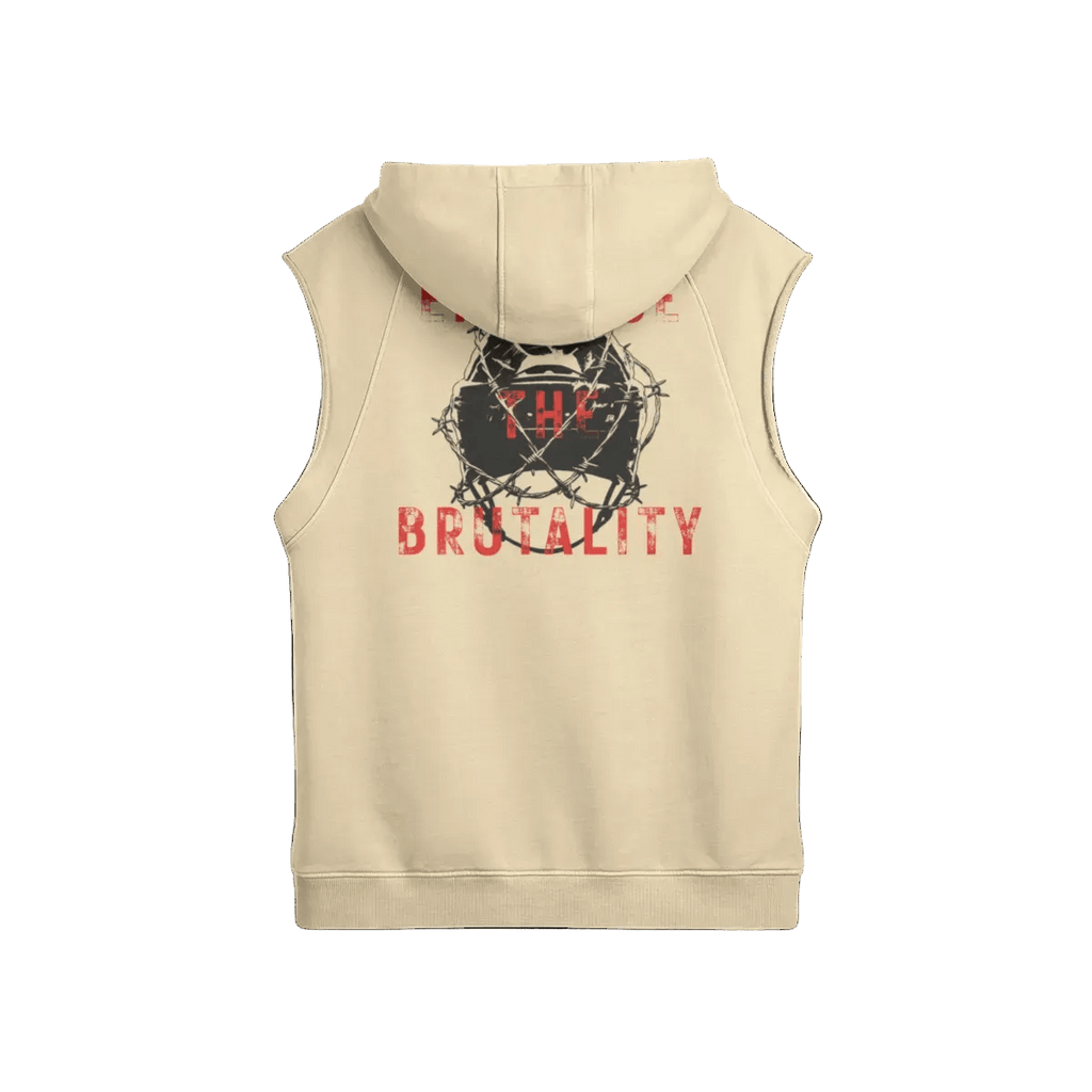 Embrace the Brutality | Oversized Cutoff Hoodie - Pajer Hockey