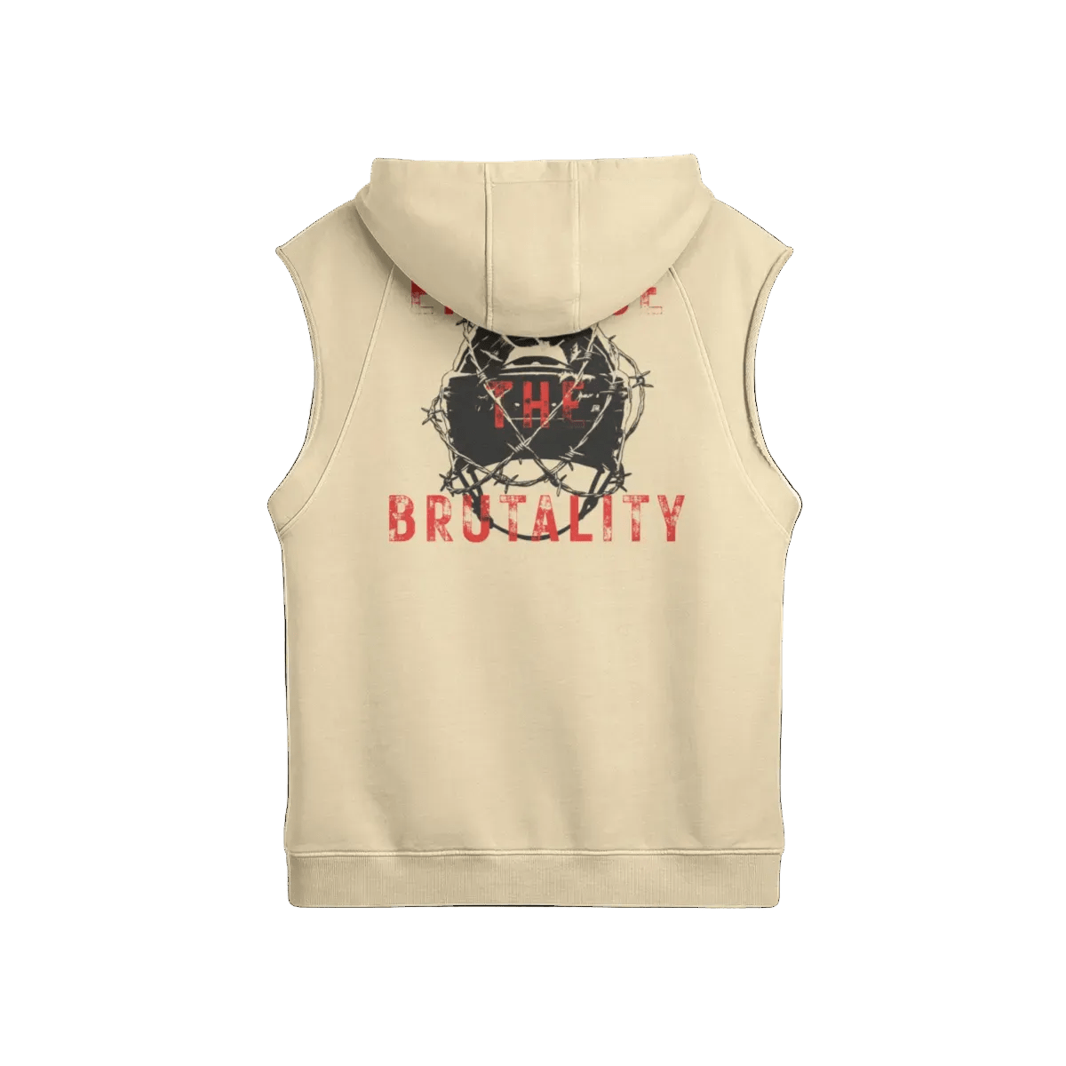 Embrace the Brutality | Oversized Cutoff Hoodie - Pajer Hockey