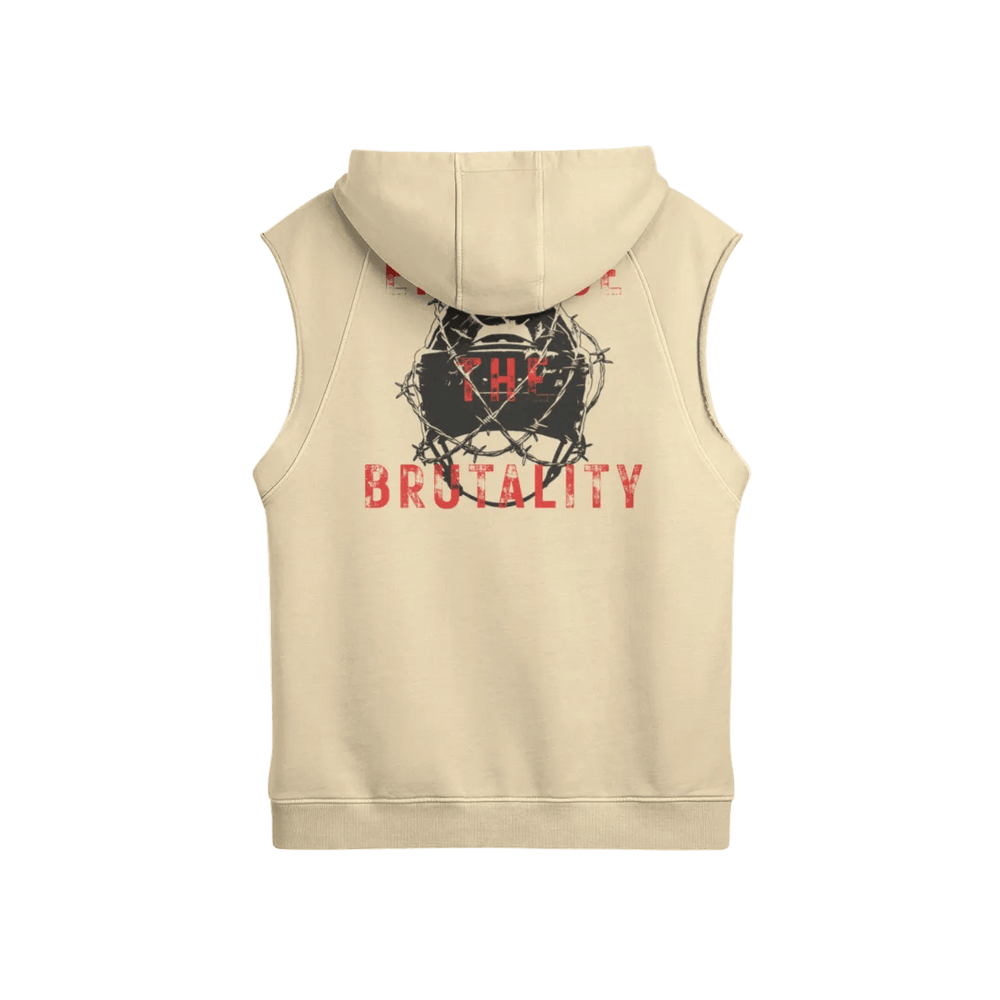 Embrace the Brutality | Oversized Cutoff Hoodie - Pajer Hockey