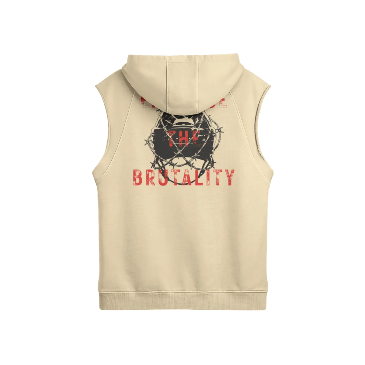 Embrace the Brutality | Oversized Cutoff Hoodie - Pajer Hockey