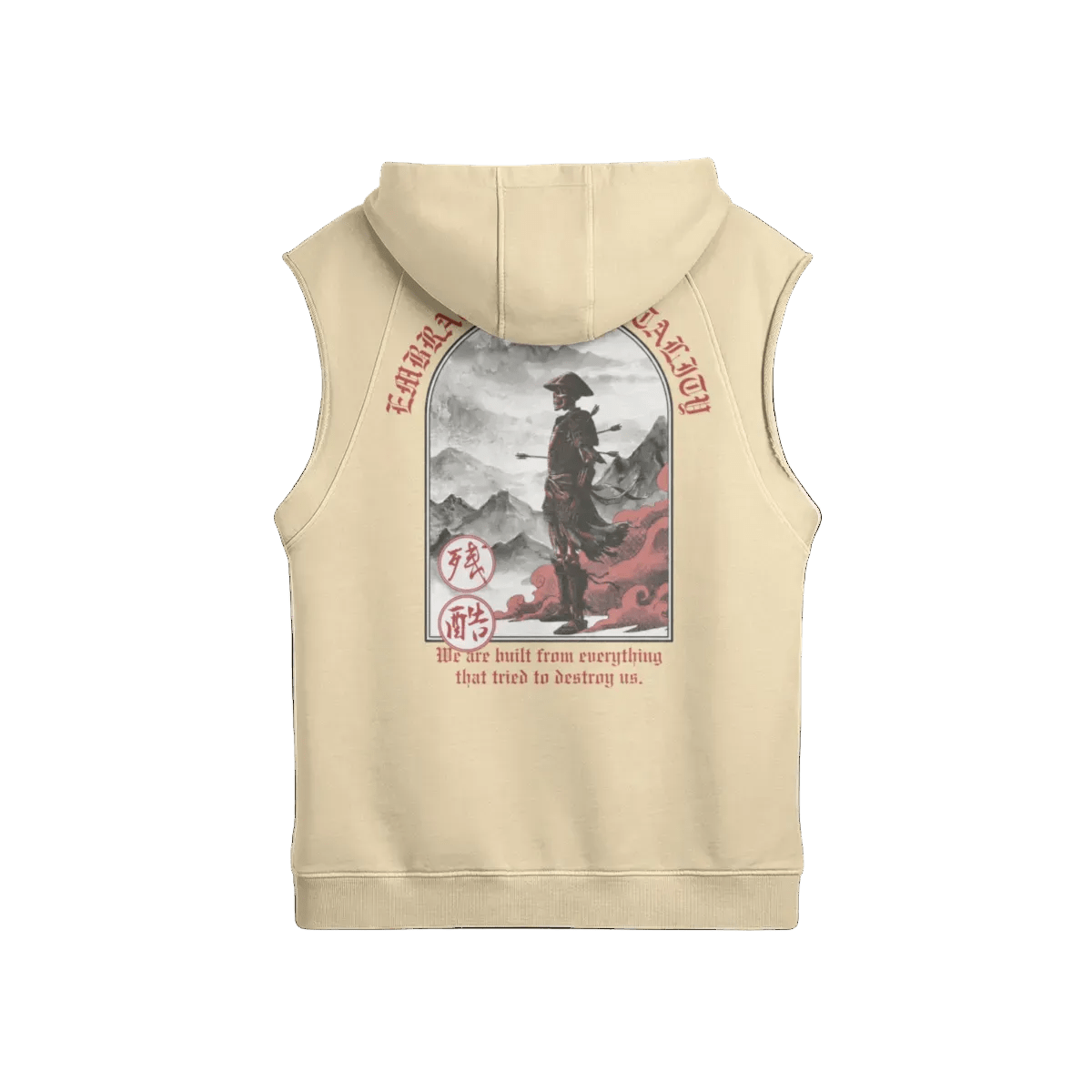 Embrace the Brutality Warrior | Oversized Cutoff Hoodie - Pajer Hockey