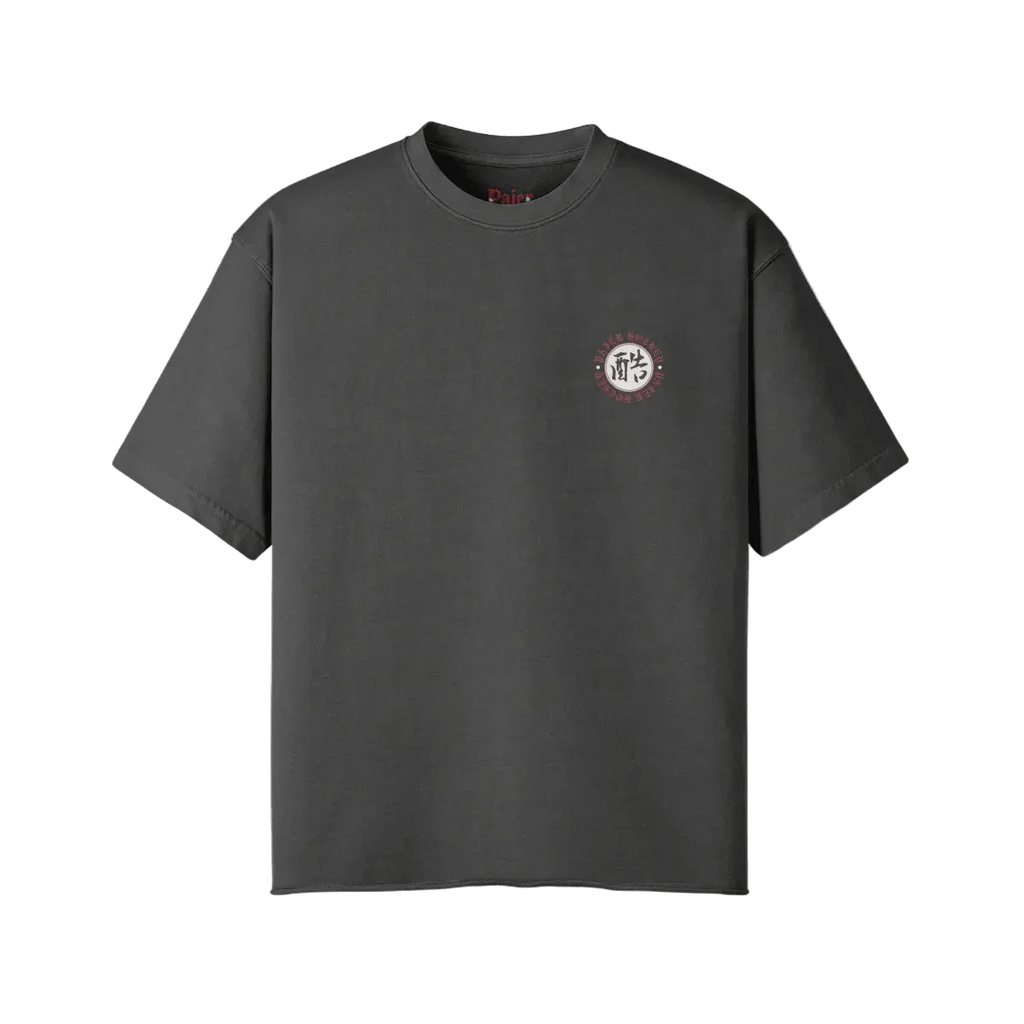 Embrace the Brutality Warrior | Oversized Raw Hem Heavyweight Tee - Pajer Hockey