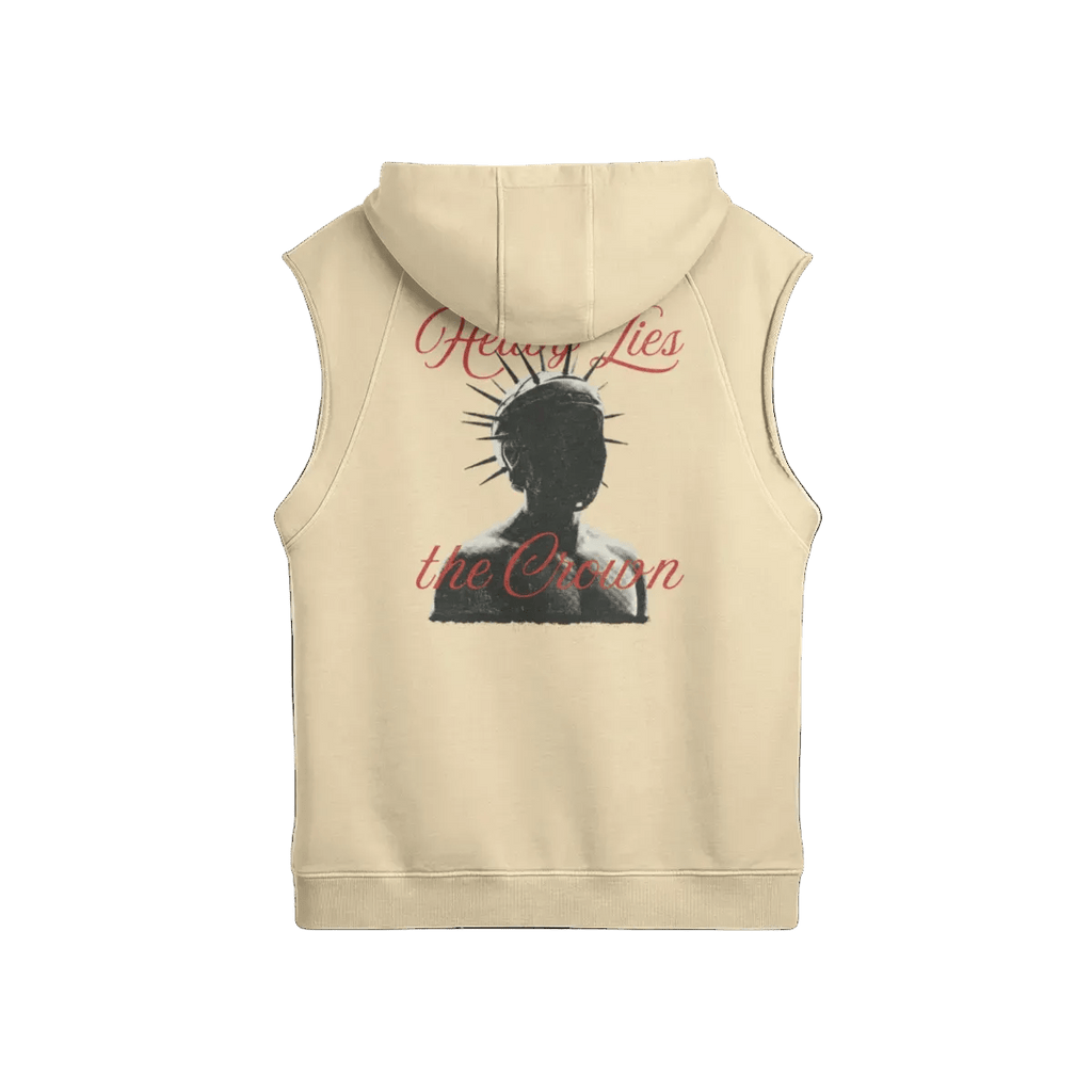 Heavy Lies the Crown | Oversized Cutoff Hoodie - Pajer Hockey
