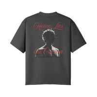 Heavy Lies the Crown | Oversized Raw Hem Heavyweight Tee - Pajer Hockey