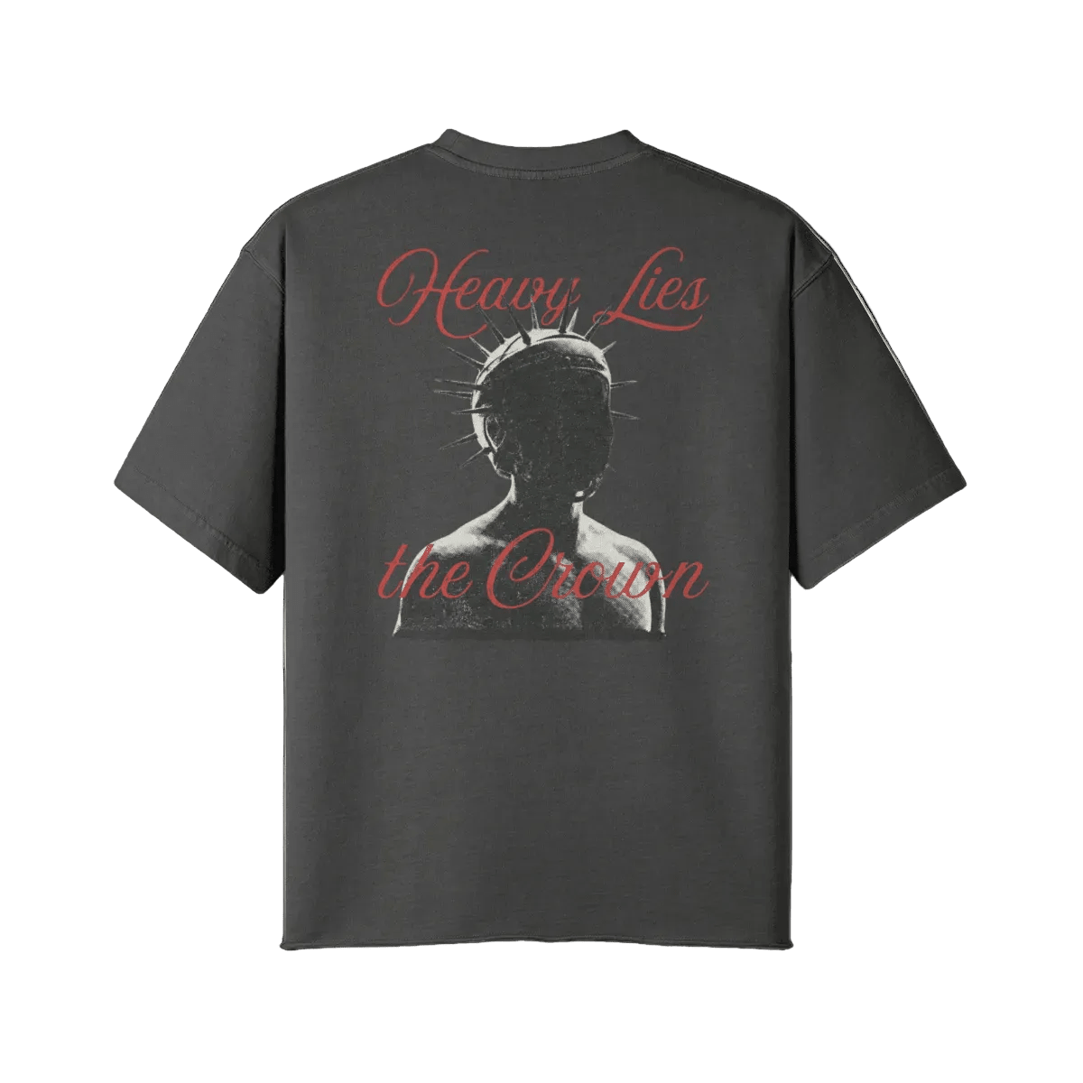 Heavy Lies the Crown | Oversized Raw Hem Heavyweight Tee - Pajer Hockey