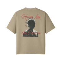 Heavy Lies the Crown | Oversized Raw Hem Heavyweight Tee - Pajer Hockey