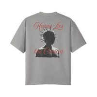 Heavy Lies the Crown | Oversized Raw Hem Heavyweight Tee - Pajer Hockey