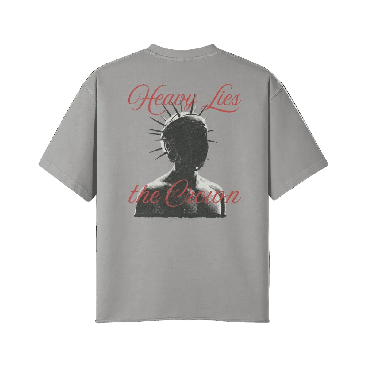 Heavy Lies the Crown | Oversized Raw Hem Heavyweight Tee - Pajer Hockey