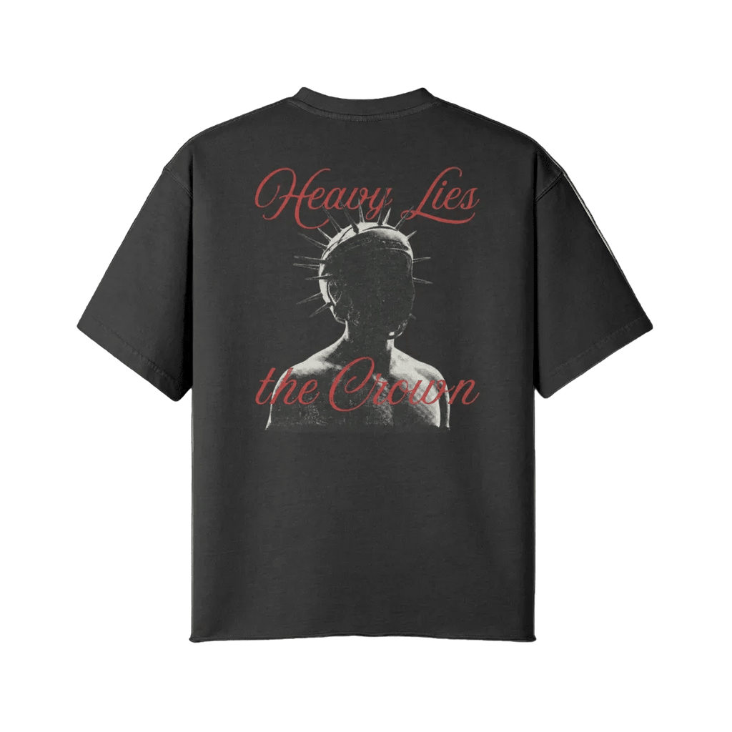 Heavy Lies the Crown | Oversized Raw Hem Heavyweight Tee - Pajer Hockey