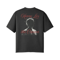 Heavy Lies the Crown | Oversized Raw Hem Heavyweight Tee - Pajer Hockey