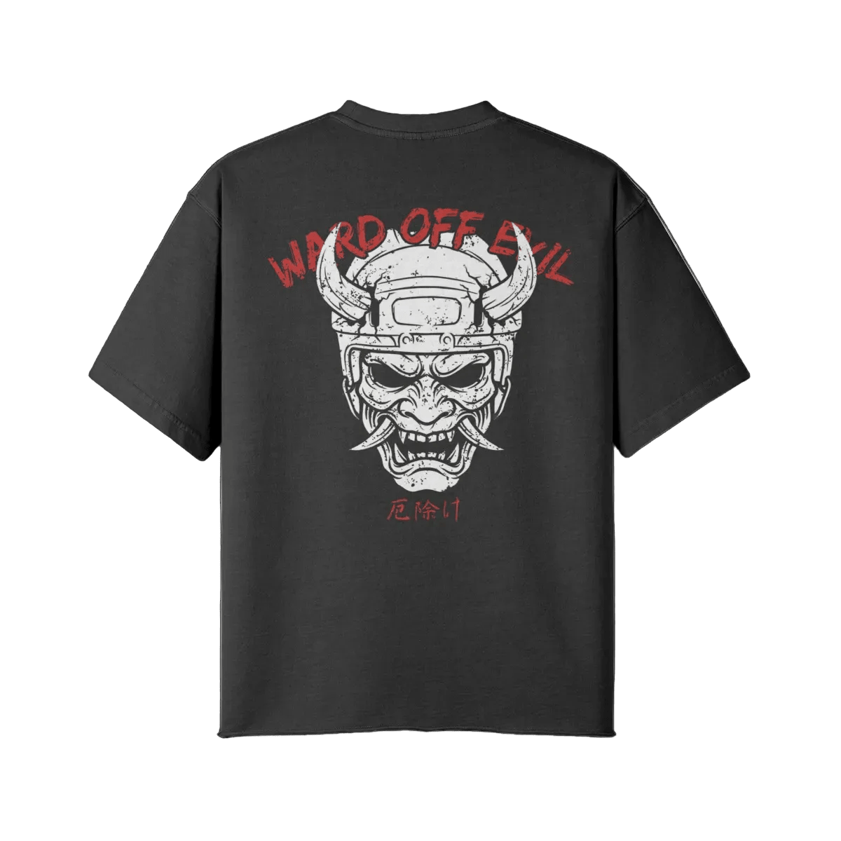 Ward Off Evil | Oversized Raw Hem Heavyweight Tee - Pajer Hockey