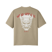 Ward Off Evil | Oversized Raw Hem Heavyweight Tee - Pajer Hockey