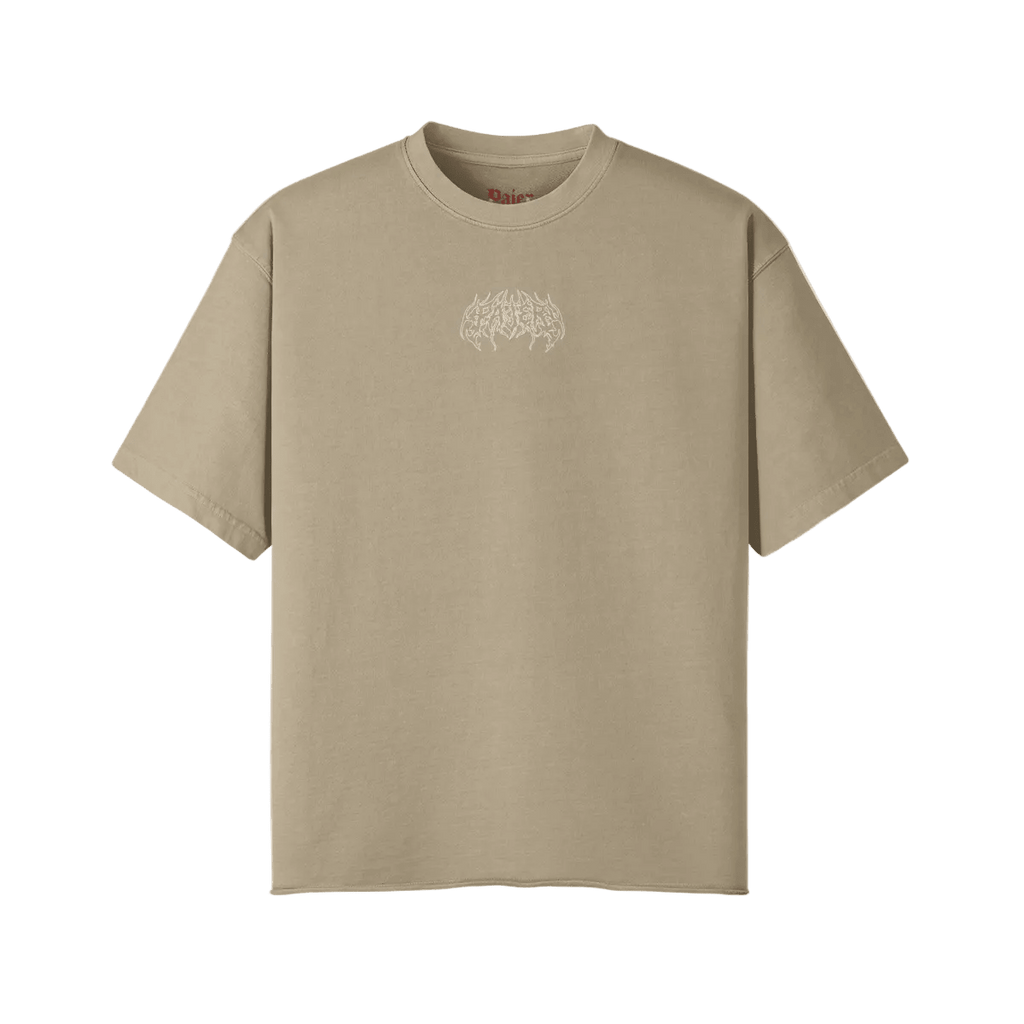 Ward Off Evil | Oversized Raw Hem Heavyweight Tee - Pajer Hockey