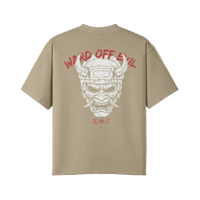 Ward Off Evil | Oversized Raw Hem Heavyweight Tee - Pajer Hockey