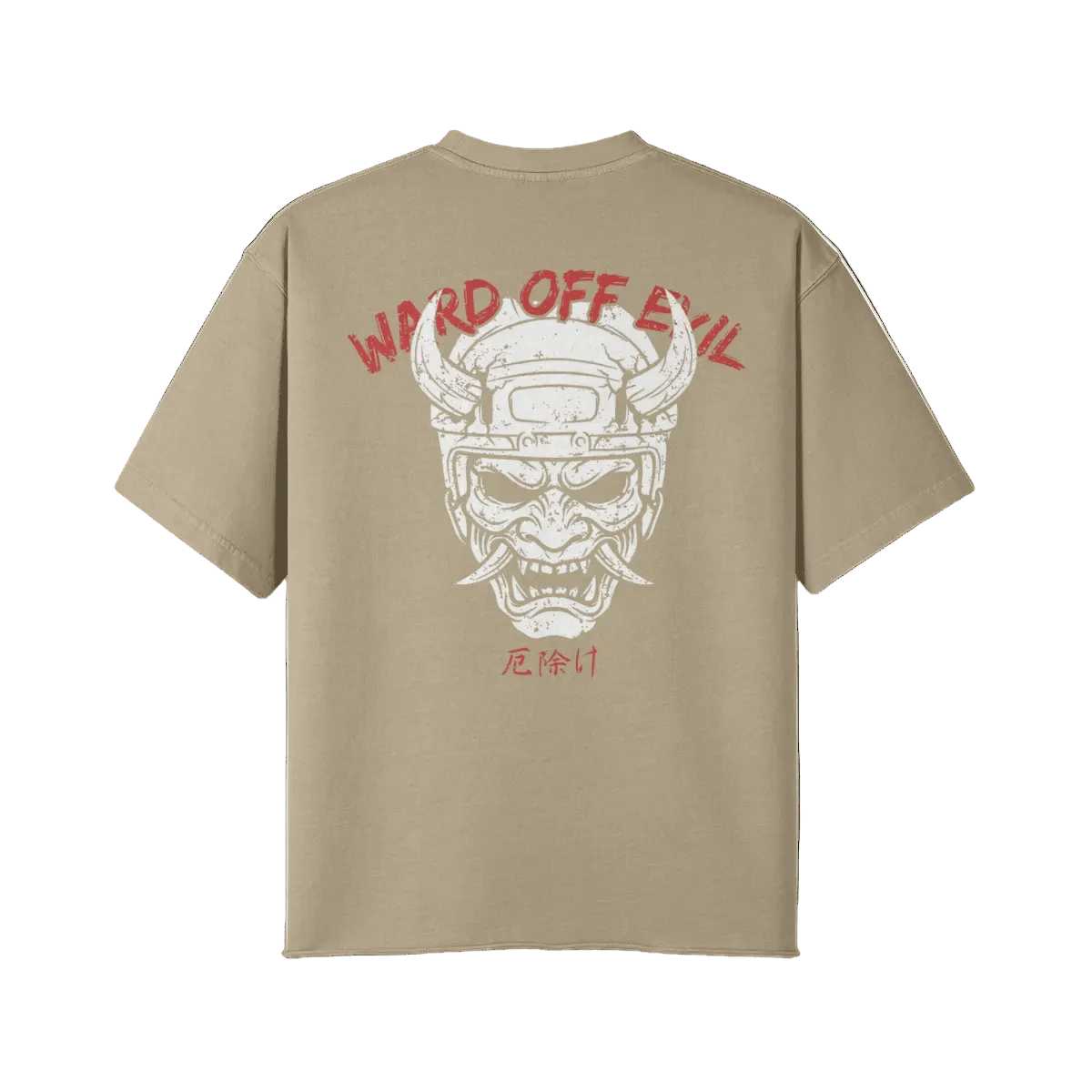 Ward Off Evil | Oversized Raw Hem Heavyweight Tee - Pajer Hockey